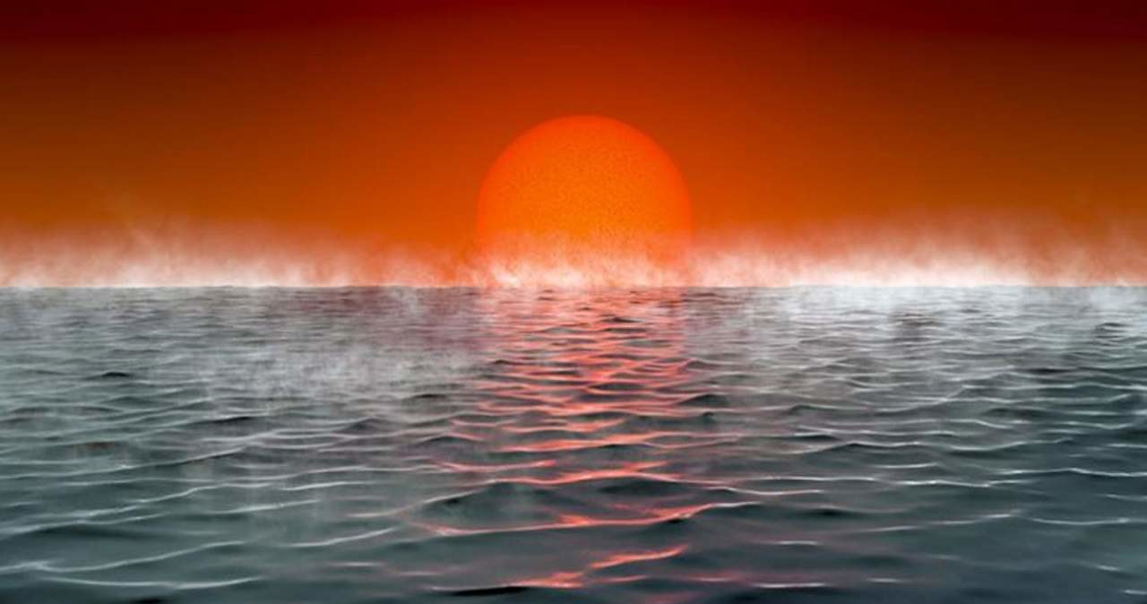 Wizja artystyczna planety hyceańskiej pokrytej globalnym oceanem /materiały prasowe