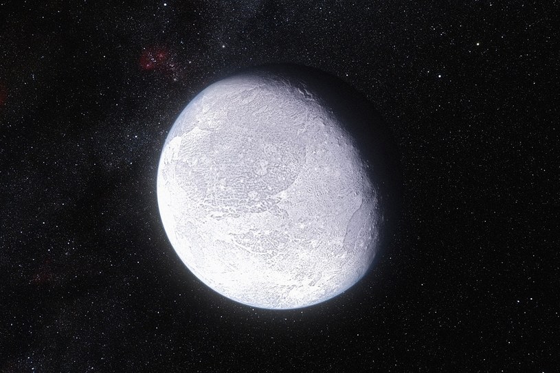 Wizja artystyczna planety karłowatej Eris /ESO/L. Calçada /materiał zewnętrzny