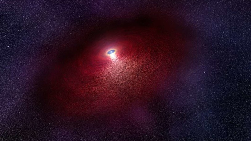 Wizja artystyczna pulsara RX J0806.4-4123 z ciepłym dyskiem otaczającym gwiazdę /materiały prasowe