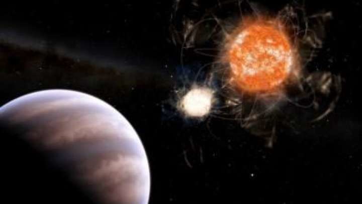 Wizja artystyczna układu KIC 10544976 i gigantycznej planety /materiały prasowe