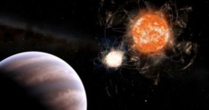 Wizja artystyczna układu KIC 10544976 i gigantycznej planety /materiały prasowe