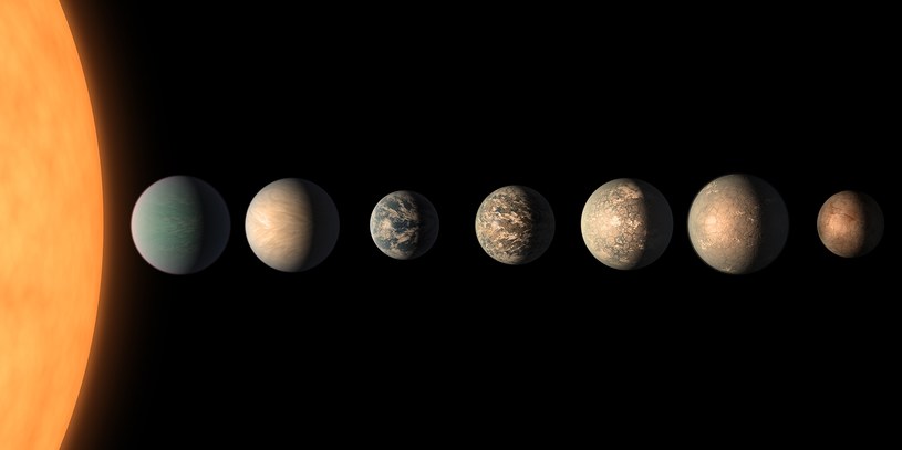 Wizja artystyczna układu TRAPPIST-1 /NASA/JPL-Caltech /materiał zewnętrzny