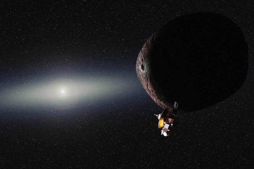 Wizja przelotu sondy New Horizons obok PT1 /NASA