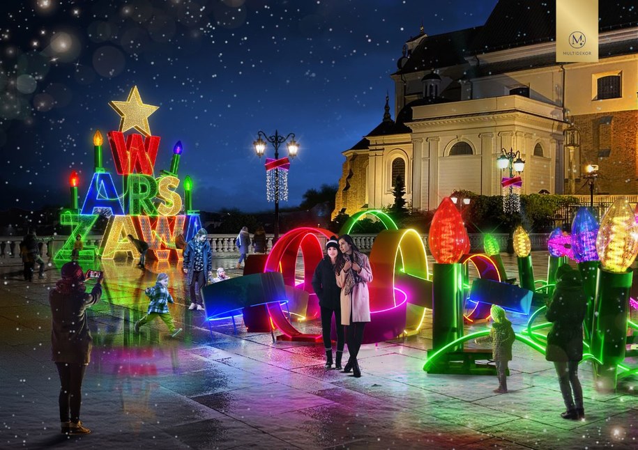 Wizualizacja iluminacji świątecznej /materiały prasowe /