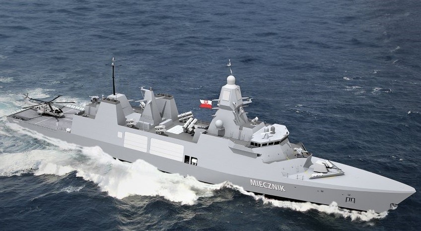 Wizualizacja jednej z fregat budowanych w ramach programu Miecznik /PGZ /Materiały prasowe