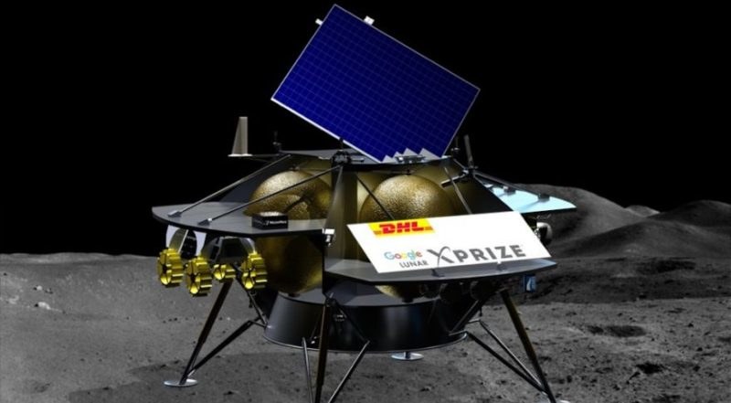 Wizualizacja lądownika Peregrine na Księżycu /materiały prasowe