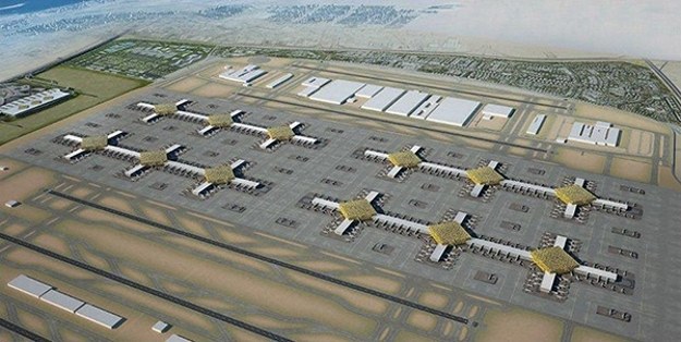 Wizualizacja lotniska.  Fot. Dubai Airports Concept /materiały prasowe