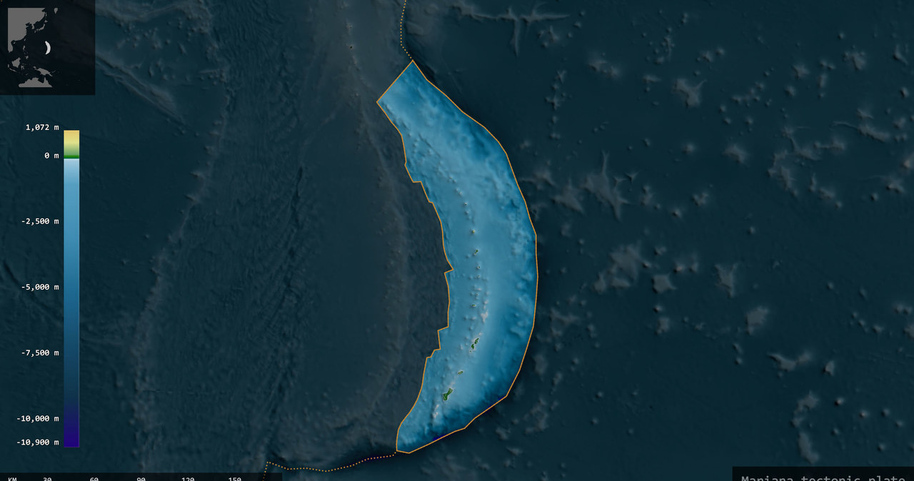Wizualizacja mająca przypominać Rów Mariański, najgłębszy znany człowiekowi rów oceaniczny. Jest on położony w zachodniej części Oceanu Spokojnego /123RF/PICSEL