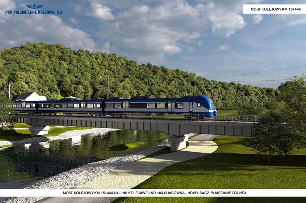 Wizualizacja mostu kolejowego w Mszanie Dolnej /PKP PLK /