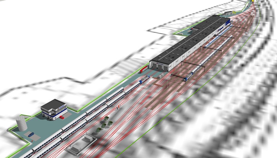 Wizualizacja myjni postojowej /PKP Intercity /