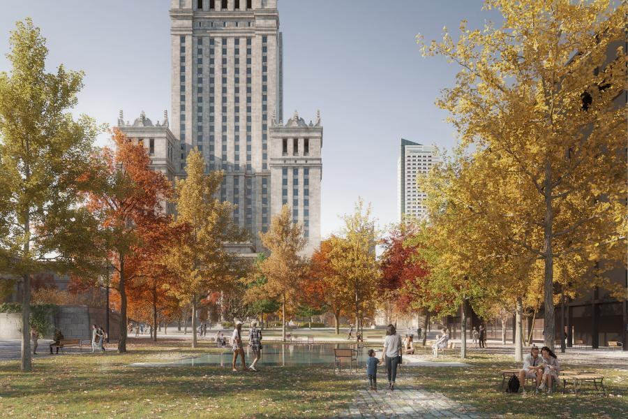 Wizualizacja: nowy plac Centralny /UM Warszawa /