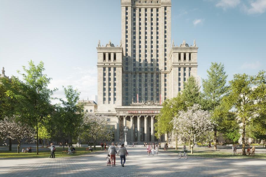 wizualizacja, nowy plac Centralny /UM Warszawa /