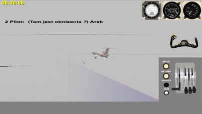 Wizualizacja ostatniej fazy lotu Tu-154