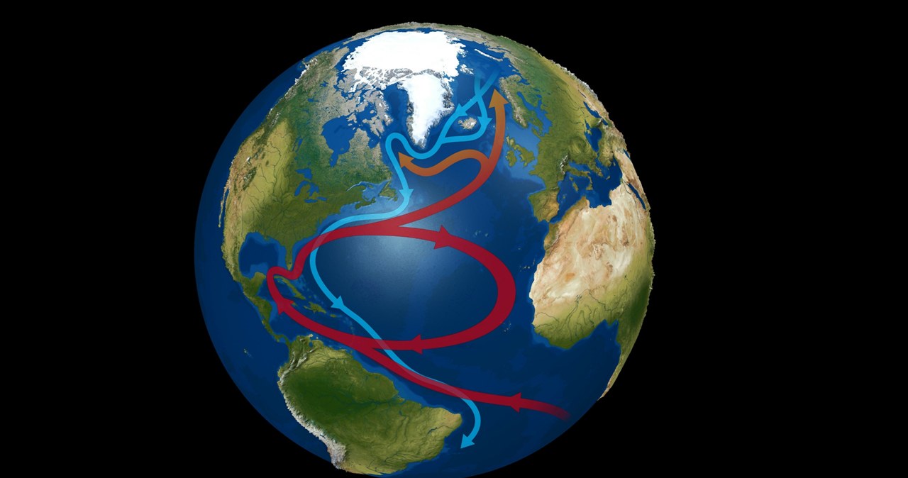 Wizualizacja prądów morskich na Oceanie Atlantyckim /MIKKEL JUUL JENSEN/Science Photo Library /East News