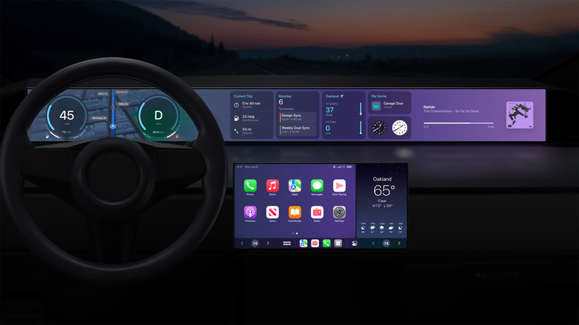 Wizualizacja robi wrażenie. Nowy CarPlay da użytkownikowi wiele możliwości indywidualizacji wyglądu deski rozdzielczej /