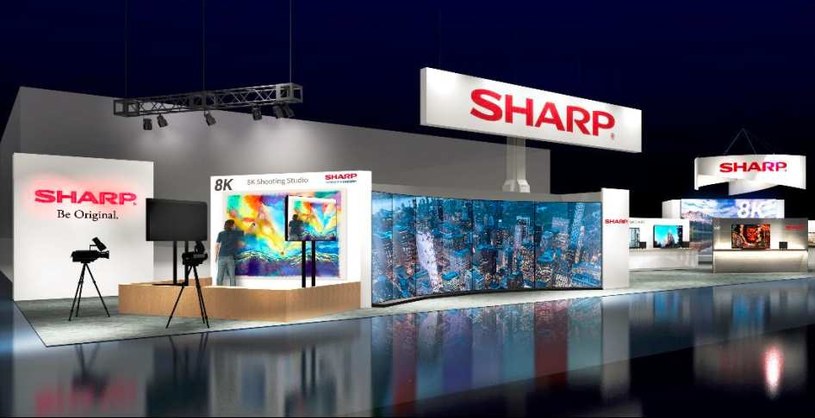 Wizualizacja stoiska Sharpa na CES 2019 /materiały prasowe