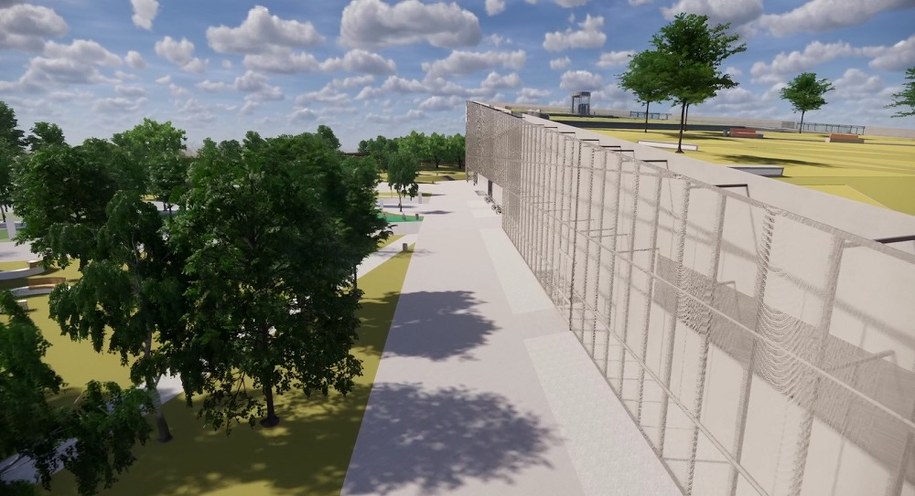 Wizualizacja z poziomu ogrodu na dachu /Materiały prasowe