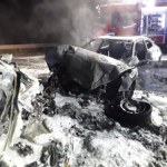 Wjechał pod prąd na A1, spłonął w aucie. Policja nie wie, kim był