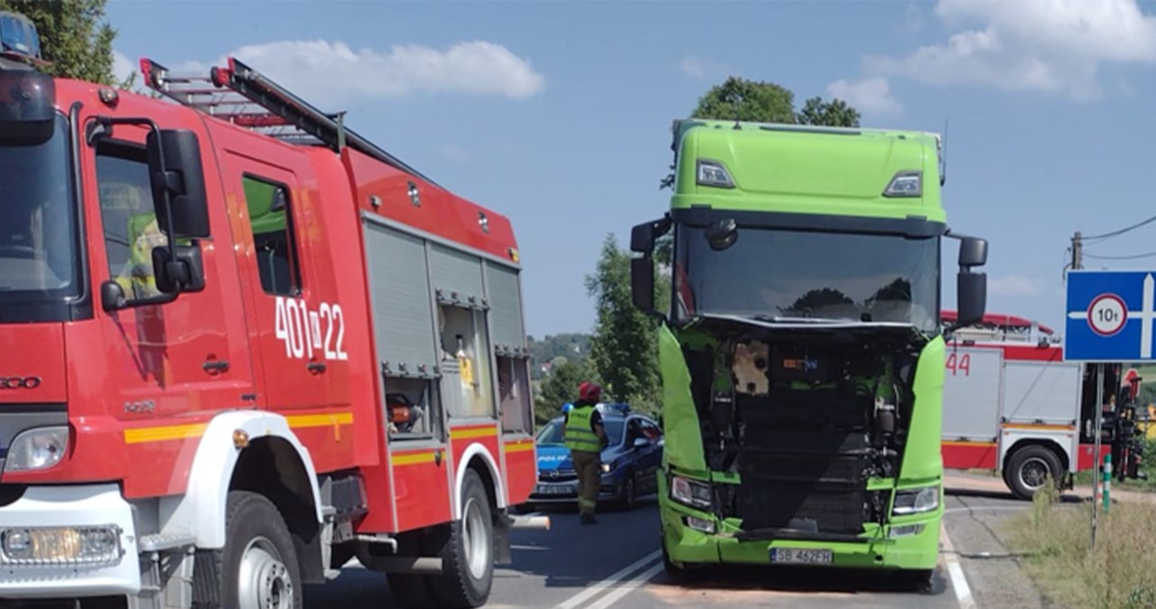 Wjechał pod rozpędzoną ciężarówkę. 77-latek nie miał szans na przeżycie /Polska Policja /Policja