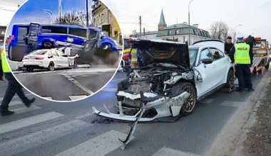 Wjechał w miejski autobus BMW za 850 tys. zł. Grozi mu 8 lat więzienia