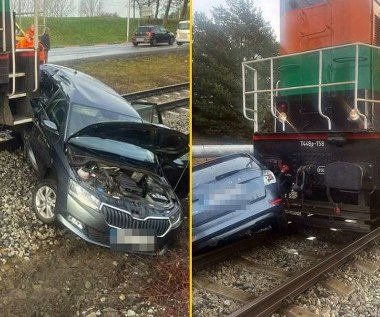 Wjechał wprost pod nadjeżdżający pociąg. O krok od makabry