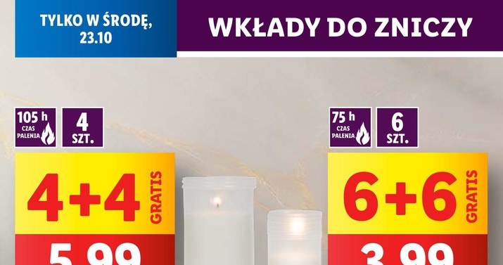 Wkłady do zniczy gratis w Lidlu /Lidl /INTERIA.PL