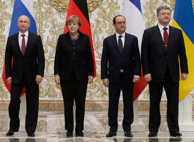 Władimir Putin, Angela Merkel, Francois Hollande i Petro Poroszenko w Mińsku /TATYANA ZENKOVICH/POOL /PAP/EPA