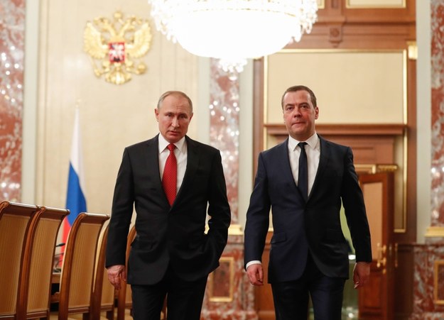 Władimir Putin, Dmitrij Miedwiediew /DMITRY ASTAKHOV / SPUTNIK / GOVERNMENT PRESS SERVICE POOL /PAP