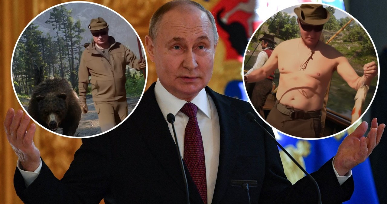 Wladimir Putin - fragmenty zdjęć wykorzystane w filmie zamieszczonym w serwisie YouTube.com na kanale: @Nadya PLAY /AFP