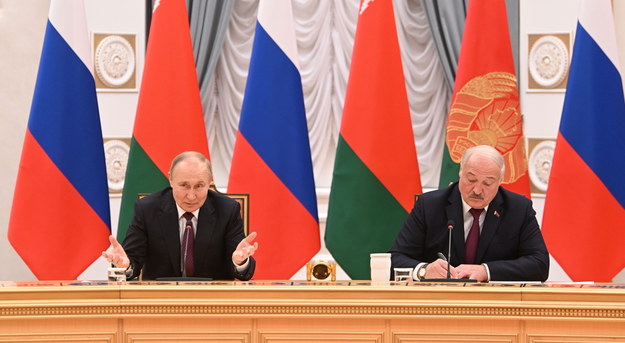 Władimir Putin i Alaksandr Łukaszenka w Mińsku /PAVEL BEDNYAKOV/SPUTNIK/KREMLIN POOL /PAP/EPA