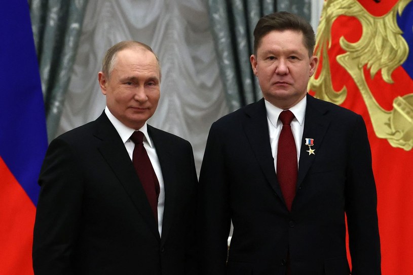 Władimir Putin i Aleksiej Miller, prezes zarządu Gazpromu /SERGEI KARPUKHIN /AFP