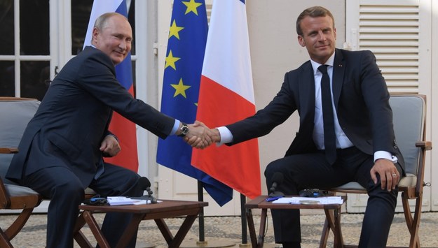 Władimir Putin i Emmanuel Macron /ALEXEI DRUZHININ / SPUTNIK / KREMLIN POOL /PAP/EPA