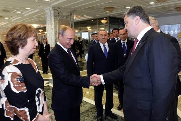 Władimir Putin i Petro Poroszenko /SERGEI BONDARENKO / POOL /PAP/EPA
