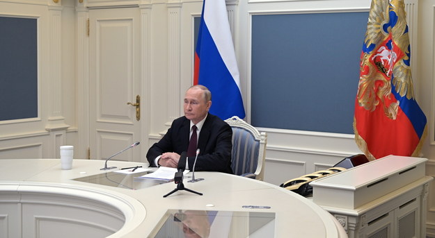 Władimir Putin nadzorujący ćwiczenia strategicznych sił nuklearnych Federacji Rosyjskiej /ALEXEI BABUSHKIN / KREMLIN POOL / SPUTNIK /PAP/EPA