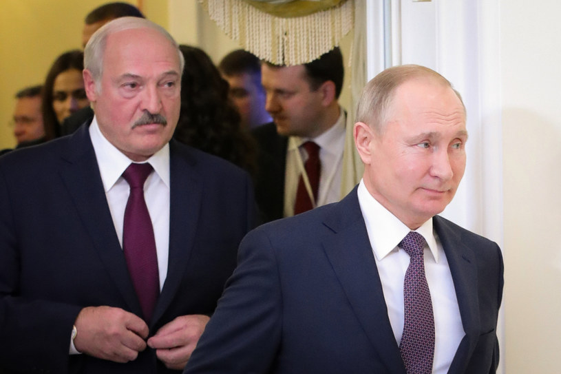 Władimir Putin (P), prezydent Rosji i Aleksandr Łukaszenka (L), prezydent Białorusi /AFP