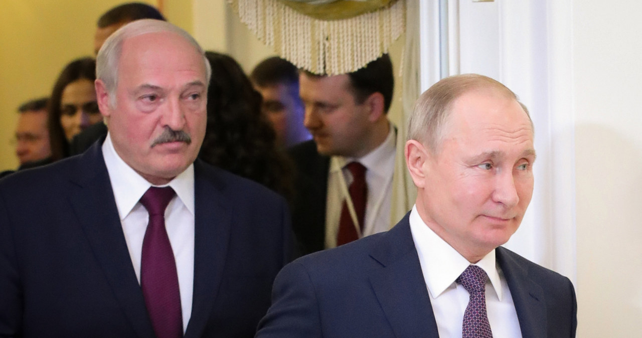 Władimir Putin (P), prezydent Rosji i Aleksandr Łukaszenka (L), prezydent Białorusi /AFP