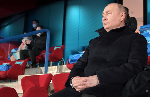 Władimir Putin podczas ceremonii otwarcia igrzysk w Pekinie /PAP/EPA/ALEXEI DRUZHININ / KREMLIN POOL/SPUTNIK / POOL /PAP/EPA