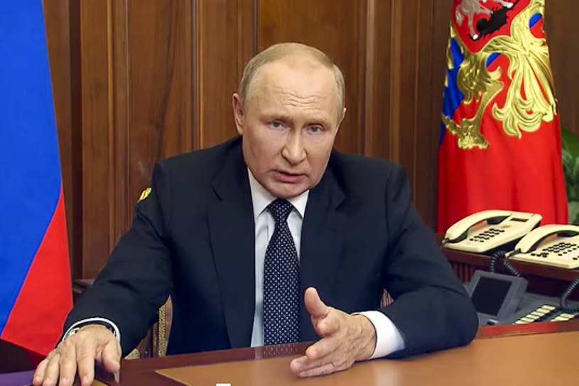 Władimir Putin podczas przemówienia z 21 września /Associated Press /East News