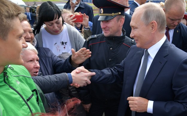 Władimir Putin podczas spotkania na Syberii /ALEXEI DRUZHININ / SPUTNIK / KREMLIN POOL /PAP
