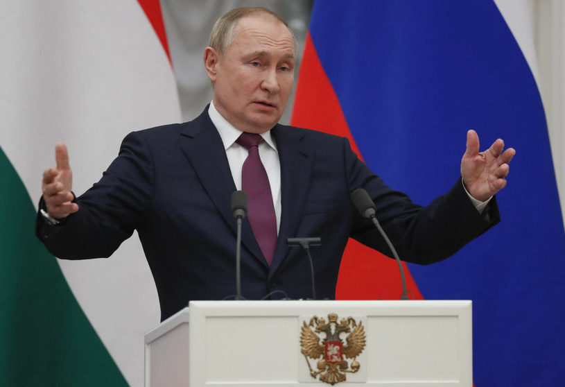 Władimir Putin podczas wspólnej konferencji z premierem Węgier /POOL EPA/Associated Press/East News /East News