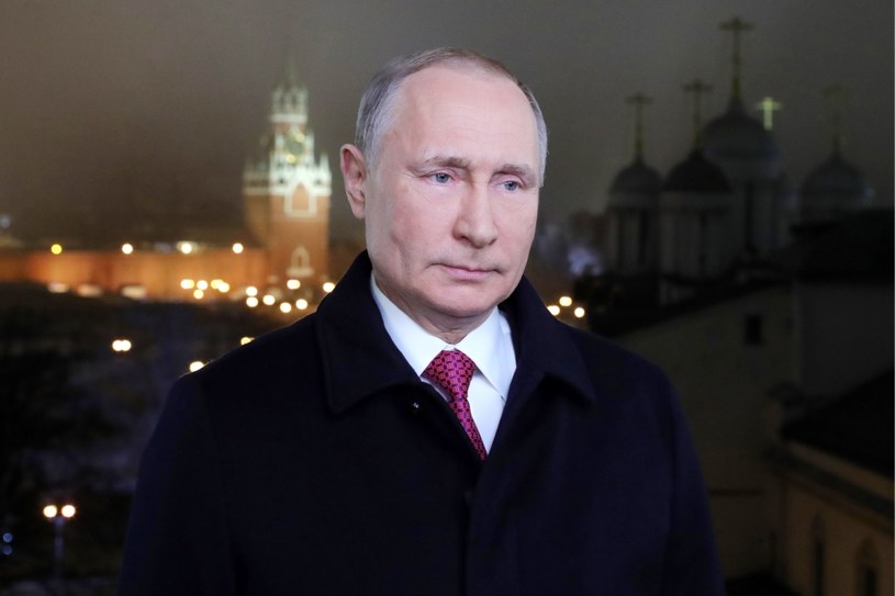 Władimir Putin pojawia się w telewizji najczęściej na tle kremlowskich kurantów /Mikhail Klimentyev\TASS /Getty Images
