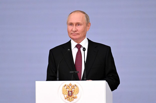 Władimir Putin w pierwszym wystąpieniu od wybuchu wojny w Ukrainie /GRIGORY SISOYEV / SPUTNIK / KREMLIN POOL /PAP/EPA