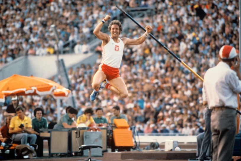 Władysław Kozakiewicz na olimpiadzie w Moskwie, 1980 r. /Agencja FORUM
