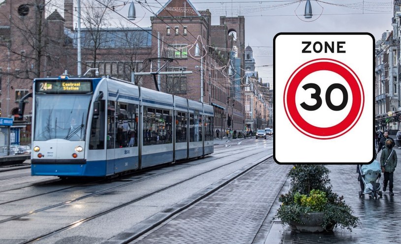 Władze Amsterdamu wprowadzą na większości ulic strefę ograniczenia prędkości do 30 km/h /Getty Images