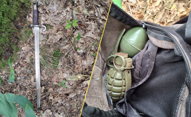 Włamywacz z szablą i granatami zaatakował policjantów