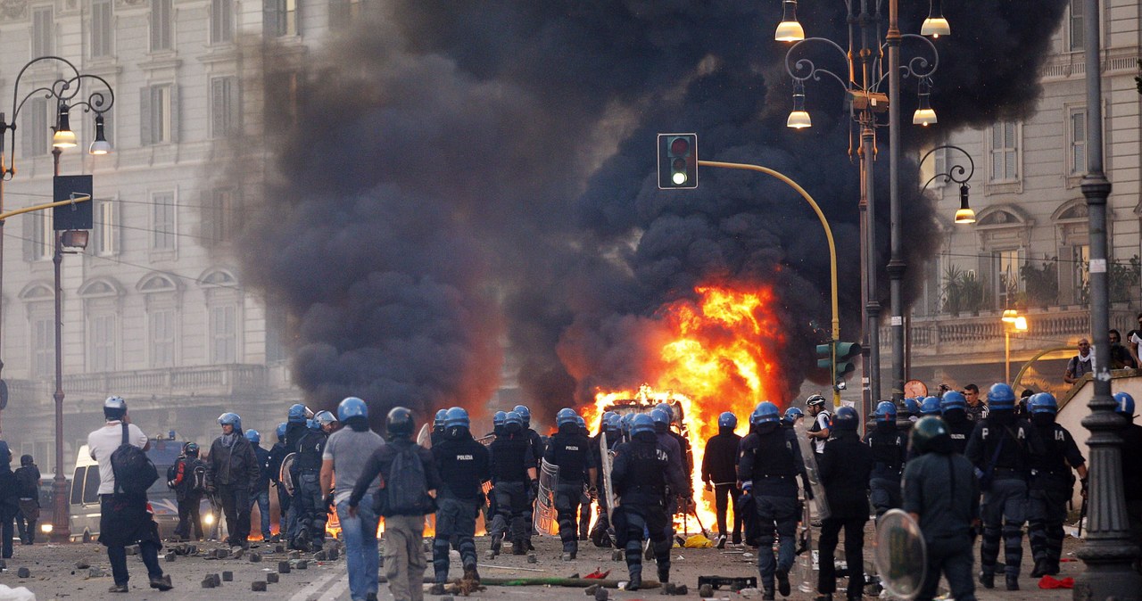 Włochy: 70 rannych w manifestacji "oburzonych"