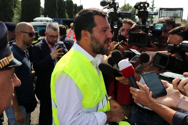 Włochy: "Matteo w trasie", czyli licznik kilometrów podróży Salviniego /Claudio Giovannini /PAP/EPA