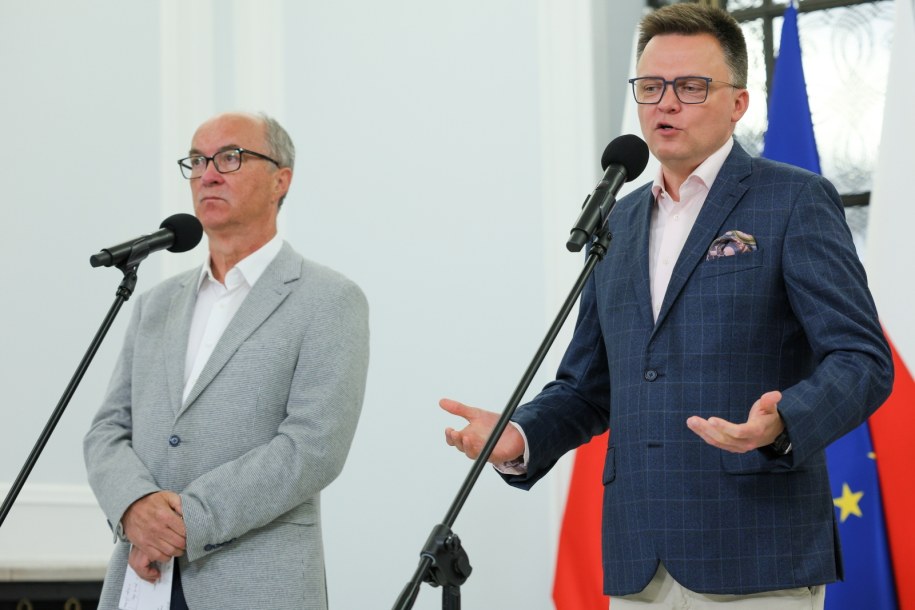 Włodzimierz Czarzasty i Szymon Hołownia /Rafał Guz /PAP