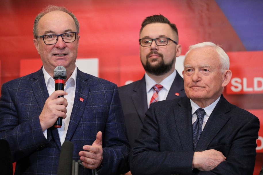 Włodzimierz Czarzasty, Leszek Miller i Marcin Kulasek /Paweł Supernak  /PAP