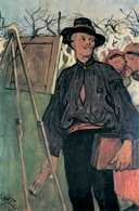 Włodzimierz Przerwa Tetmajer, Autoportret przy sztalugach, ok. 1900 /Encyklopedia Internautica